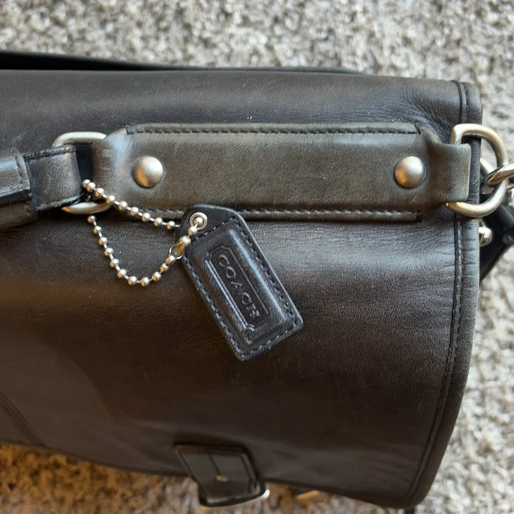 Coach Black Leather Briefcase - Picture 12 of 16